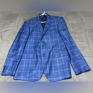 Loro Piana Blue Plaid Blazer